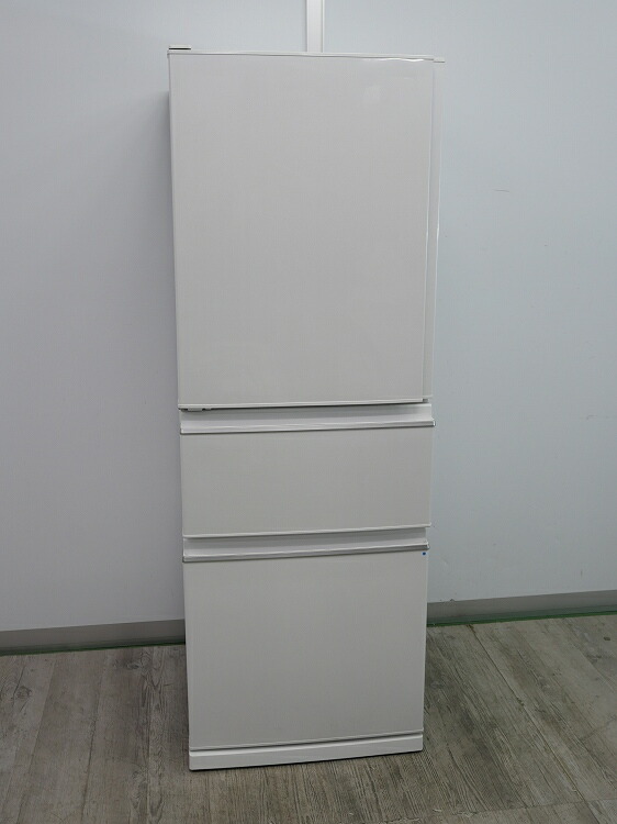 三菱製3部屋の入り口/2022年式/330L/ノンフロン冷蔵冷凍器/MR-CX33GL-W