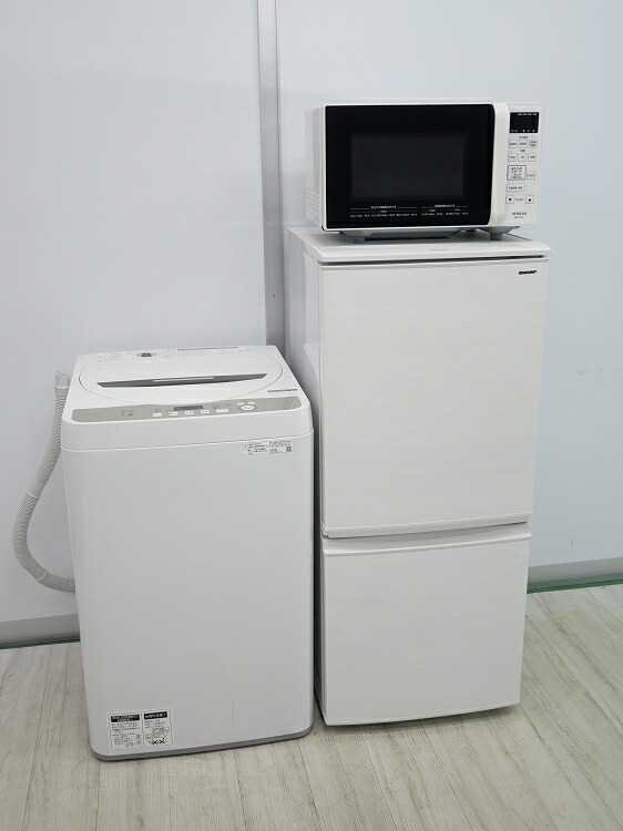 シャープ製/2018年,2020年式/137L,6.0kg/中古家電3点セット｜激安学生リサイクルショップ 26,312円