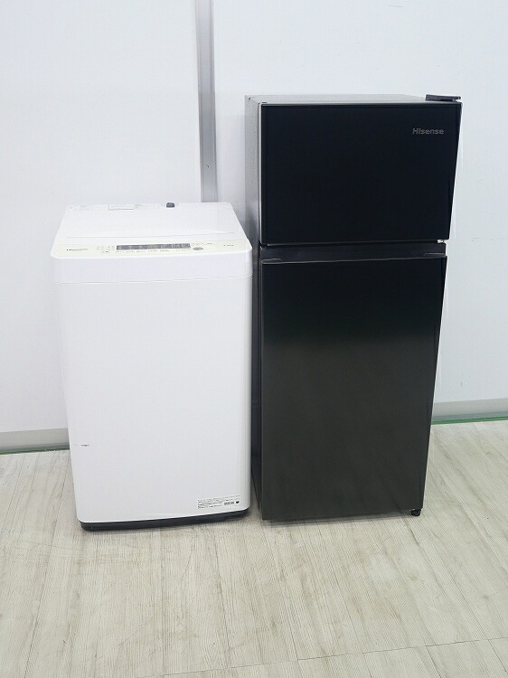Hisense製/24年式21年式/124L,4.5kg/中古家電2点セット｜激安学生リサイクルショップ