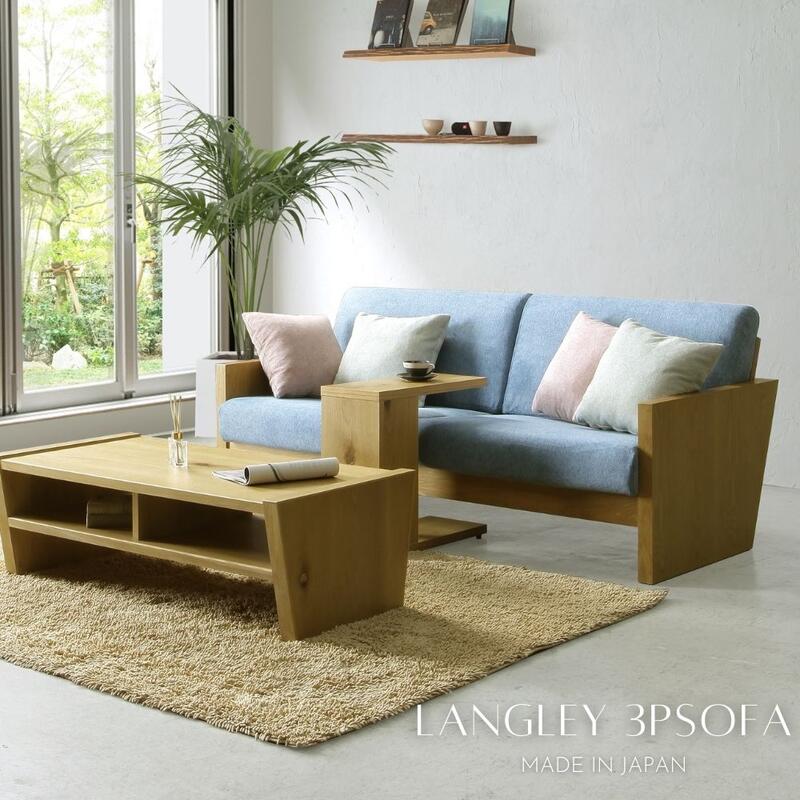 【対応色13色】 Langley ラングレー ソファ ソファー 北欧風ソファ 木製ソファ 3人掛け 3P クッション付き 北欧 おしゃれ ローソファ sofa モダン ナチュラル おしゃれ シンプル｜河口家具製作所　店