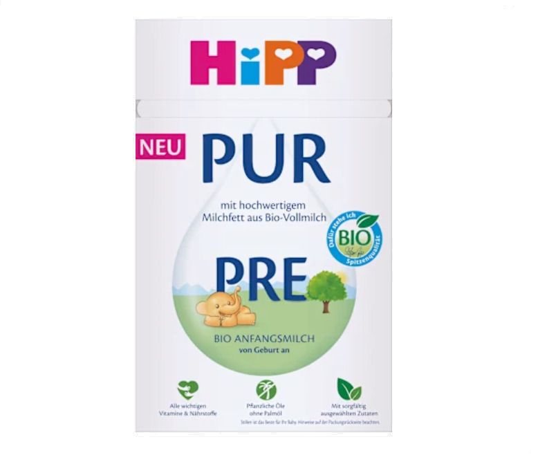 【送料無料】HiPP ヒップ BIO オーガニック 粉ミルク PRE 0ヶ月~ 500g 海外通販
