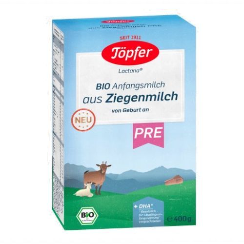 【送料無料】4個 x 400g Toepfer トップファー オーガニック ヤギ 粉ミルク Pre 0ヶ月～ 海外通販