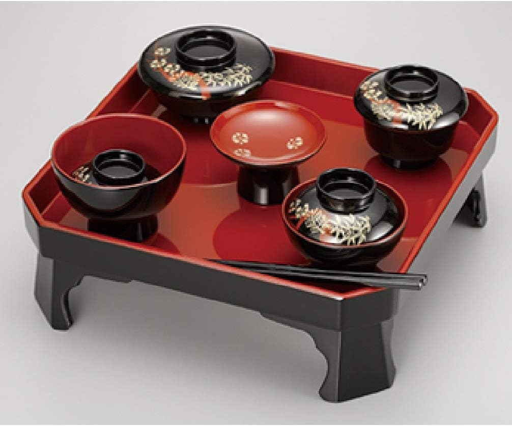 楽天市場】4.0 緑型 二段重 会津絵松竹梅(漆・手塗・手描) 全2種 / 溜