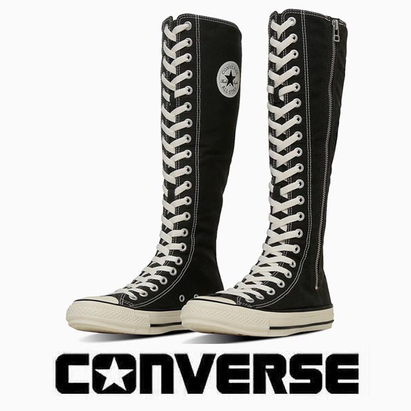 コンバース オールスター Z XX ハイカット CONVERSE ALL STAR  スニーカー レディース ブラック  超ロング サイドジッパー