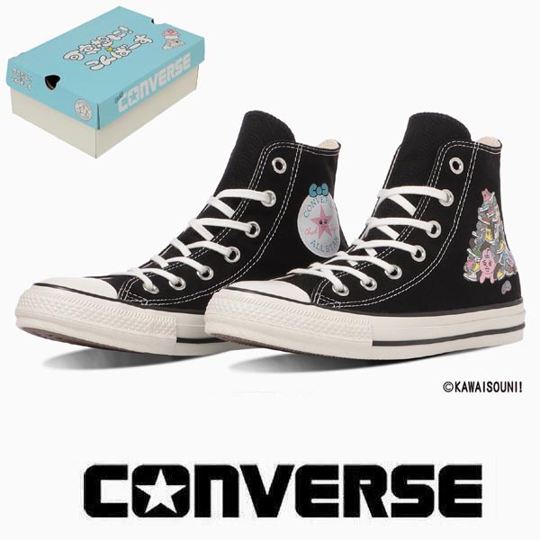 コンバース オールスター KM HI / 可哀想に！ おぱんちゅうさぎ CONVERSE ALLSTAR KM HI レディース キャンバス スニーカー ハイカット ブラック