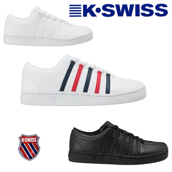 入れものイス スニーカー k-swiss 古典派音楽８８ 庭球シューズ なめし革 白いこと 白いこと/青色/赤いこと 黒いこと/黒いこと classic88 メンズ レディース 【貨物輸送無料】
