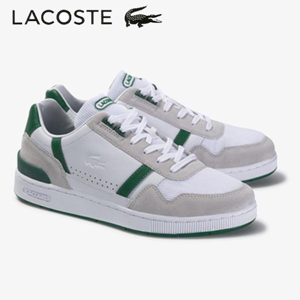 楽天市場 ラコステ レザースニーカー メンズ T Clip 1 3 Us ホワイト グリーン 白 緑 Lacoste Sma0063 0 春夏 送料無料 シューズ スニーカーカワカミ靴店