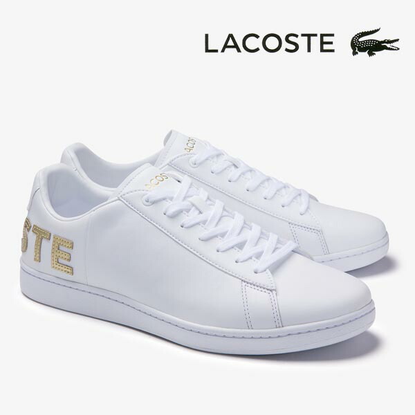 楽天市場 ラコステ レザースニーカー メンズ Carnaby Evo 1 5 ホワイト ゴールド 白 金 Lacoste Sm 216 カーナビー ビッグロゴ 送料無料 シューズ スニーカーカワカミ靴店