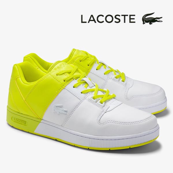 楽天市場 ラコステ レザースニーカー メンズ Thrill 03 1 ホワイト イエロー 白 Lacoste Sm V05 送料無料 シューズ スニーカーカワカミ靴店