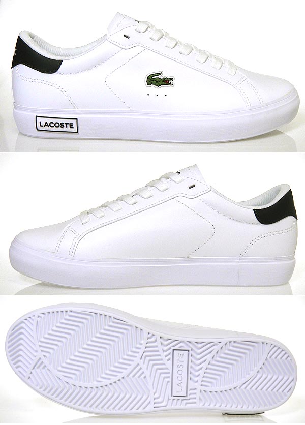 楽天市場 ラコステ レザースニーカー メンズ パワーコート Power Court 05 1 ホワイト ダークグリーン 白 Lacoste Sm0600 1r5 送料無料 シューズ スニーカーカワカミ靴店