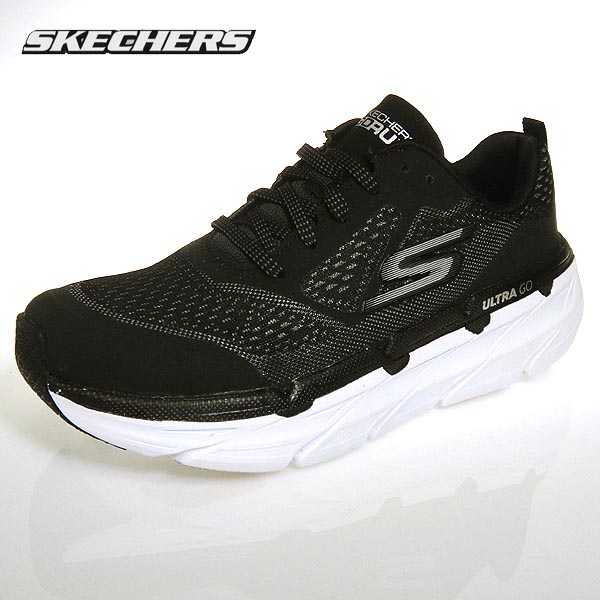 楽天市場 スケッチャーズ レディース スニーカー レースアップ Bkw Skechers Max Cushioning Premier ブラック ホワイト ウルトラゴーフォーム 厚底 送料無料 シューズ スニーカーカワカミ靴店