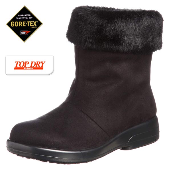 とっ始め素っ気ない ゴアテックス 透湿雨合羽 レディースブーツ TDY３９１１ 黒いこと黒 GORETEX topdry AF39111 日本製 JAPAN あったか防寒 スノーブーツ アサヒシューズ 【貨物輸送無料】