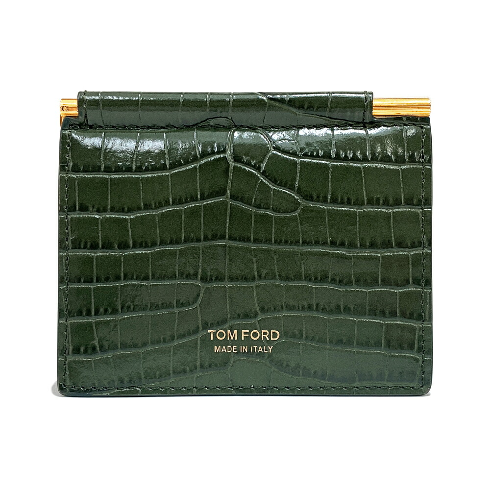希少　TOM FORD クロコ　型押し　マネークリップ　カードホルダー　グリーン 楽天市場】TOM FORD トムフォード カードケース Y0340 LCL403G