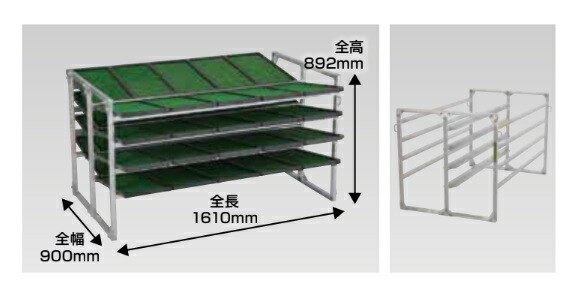 昭和ﾌﾞﾘｯｼﾞ 斜メ収納専用 苗箱収納棚 40枚積 NC-40K
