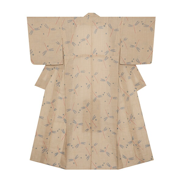 楽天市場】小千谷ちぢみ 麻縦絣模様 単衣着物【中古】 : 銀座かわの屋