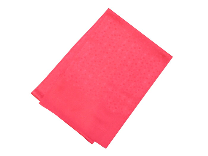 【おつとめ品！】 帯揚げ 丹後ちりめん 紅色　水玉 和小物さくら 【新品】