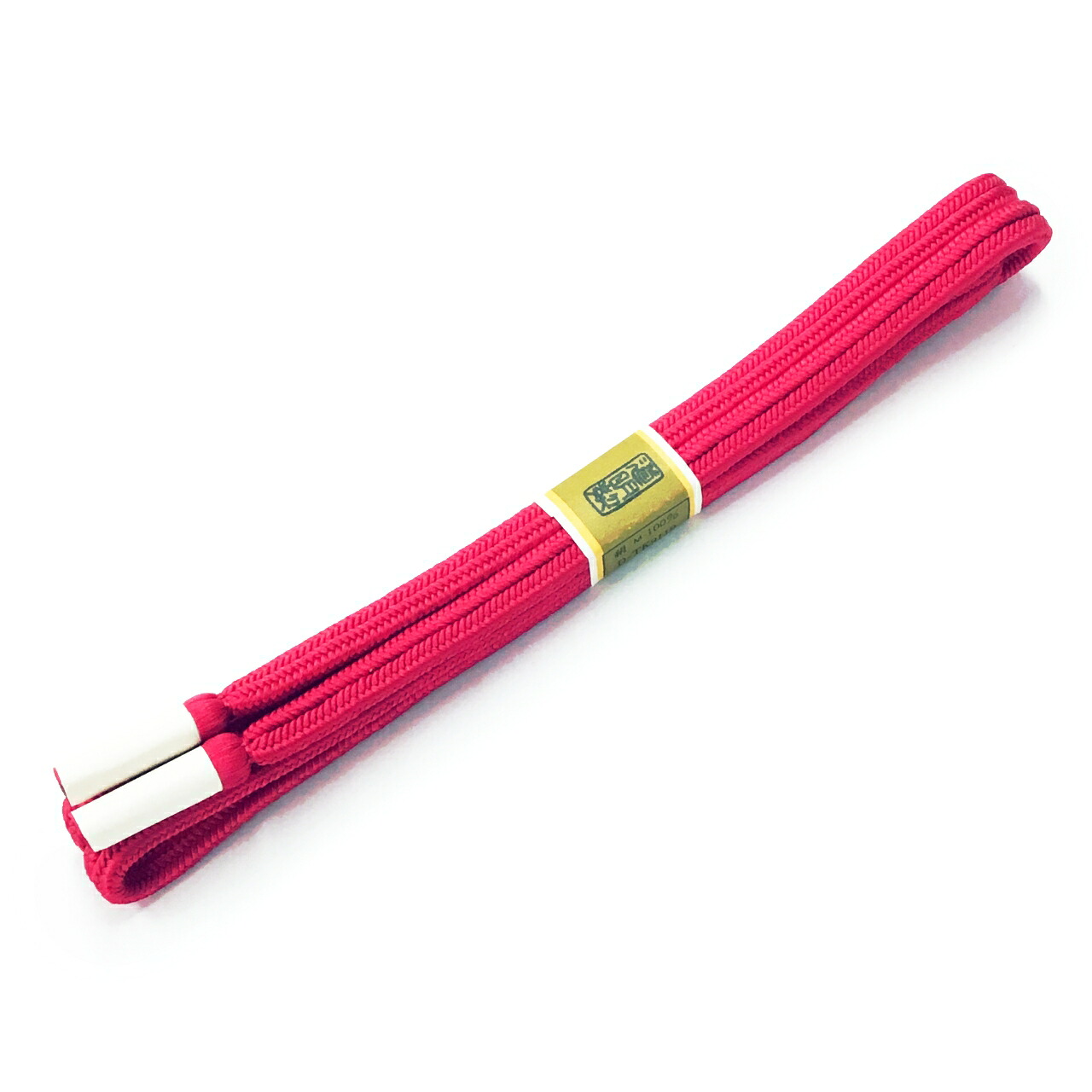 道明帯締め冠組 無地紅色【未着用品】|銀座かわの屋