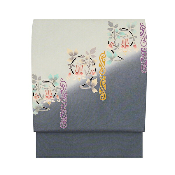 橋本しずか加賀友禅蔓花飾りつけ 名古屋帯【未着備品】