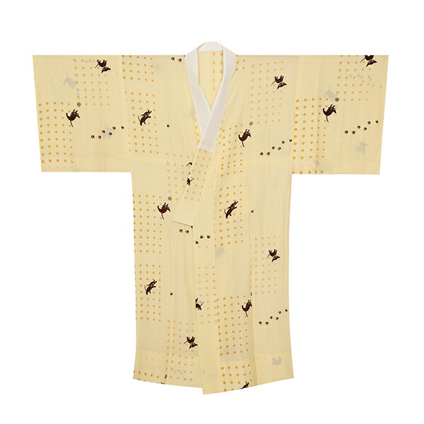 アールデコ調ネコの模様長襦袢【未着用品】｜銀座かわの屋