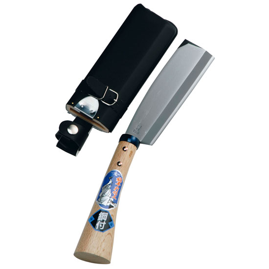サヤ付ナタ 180mm 手打鋼付 なた 鉈 鞘 片刃 07020 浅野木工所