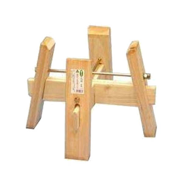 ナガノ産業　2335　桧石臼木台　2・3升用上φ約35cm/外寸約42&times;42&times;h36cm｜農家の応援隊　かわニャン