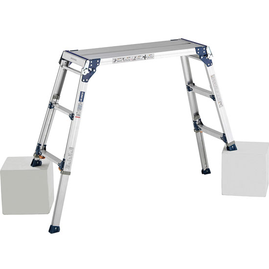 軽銀折りたたみ式伸縮足がかり台 PXGE-710FK （天板高さ0.73m～1.03m） DIY・工具-はしご・作業台-踏み台