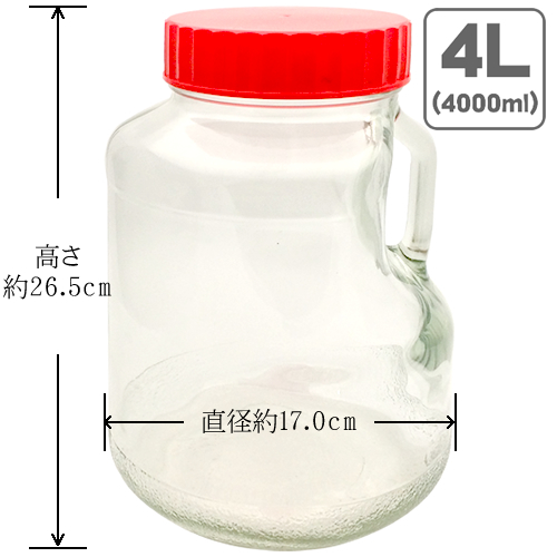 楽天市場 送料無料 石塚硝子 梅酒 果実酒用 手付き貯蔵瓶 4lサイズ 北海道 九州 沖縄県は送料無料対象外 梅酒瓶 果実酒瓶 持ち手付 びん つけおき瓶 漬け置き瓶 保存容器 調味料入れ T 1654 Se 燃えるカワサキグループ