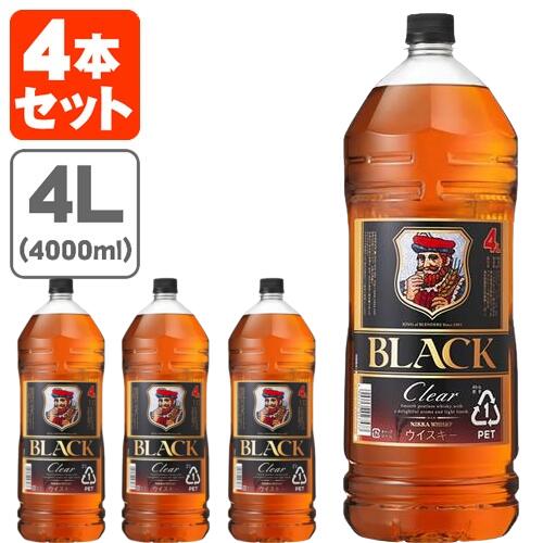 楽天市場】【送料無料 4本セット】ブラックニッカ クリア 4000ml