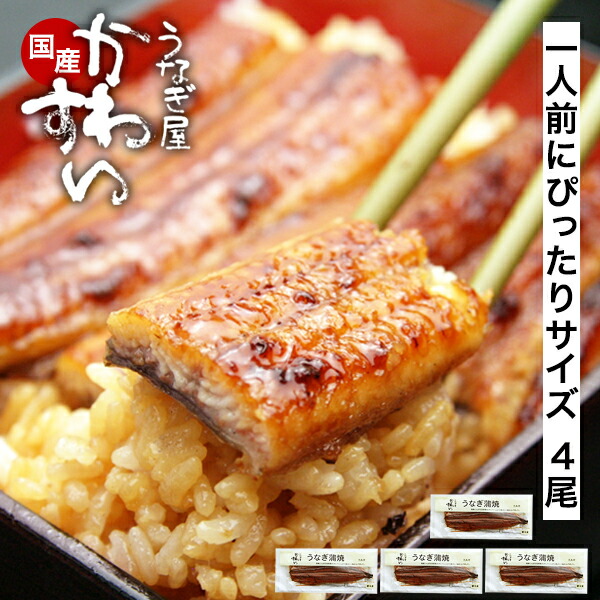 5％OFFクーポン！ うなぎ 国産 かわすい ＼1位の極上鰻 ／ うなぎ蒲焼き 送料無料 120g×4本 【うなぎ屋かわすい】 グルメ ウナギ 鰻 蒲焼 ひつまぶし うな丼 うな重に 土用の丑の日 内祝いお返し 冷凍 誕生日プレゼント ギフト 高級 贈答 食べ物 喜ばれる セール