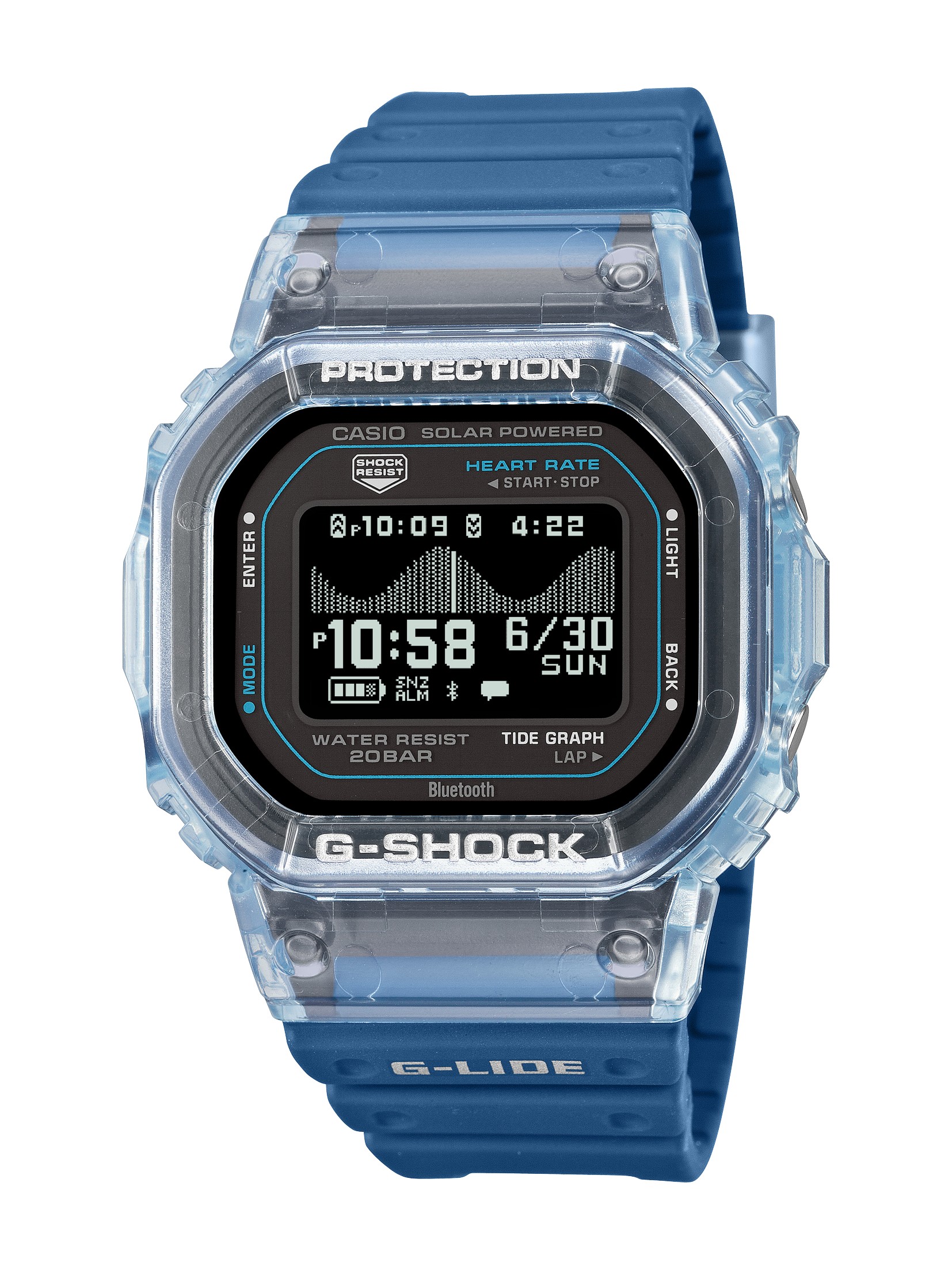 【NEW】カシオ G-SHOCK GBX-H5600-2JR 5600シリーズ モバイルリンク Bluetooth デジタル ブルー タイドグラフ 20気圧防水 耐衝撃構造 メンズ腕時計 国内正規品 メーカー保証付 送料無料｜ジュエリー川スミ 28,324円