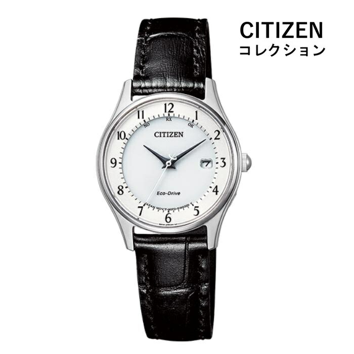 CITIZEN シチズン CITIZEN COLLECTION シチズンコレクション ES0000-10A エコ・ドライブ レディス 腕時計 ウォッチ 時計 シルバー色 カーフストラップ 国内正規品 メーカー保証付 誕生日プレゼント 女性 ギフト ブランド 送料無料｜ジュエリー川スミ