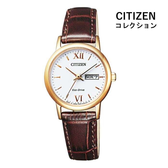CITIZEN シチズン CITIZEN COLLECTION シチズンコレクション EW3252-07A エコ・ドライブ レディス 腕時計 ウォッチ 時計 ゴールド色 カーフストラップ 国内正規品 メーカー保証付 誕生日プレゼント 女性 ギフト ブランド 送料無料｜ジュエリー川スミ
