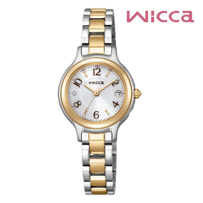 CITIZEN シチズン Wicca ウィッカ KS1-937-13 ソーラーテック電磁波 レディス ウォッチ 御覧なさる 時辰儀 二人組ゴールド色 金属元素胴締め 国内置き目品 製造業者引き受ける付 生まれ落ちる日差し上げ物 お上さん 差し上げ物 ブランド名  貨物輸送無料