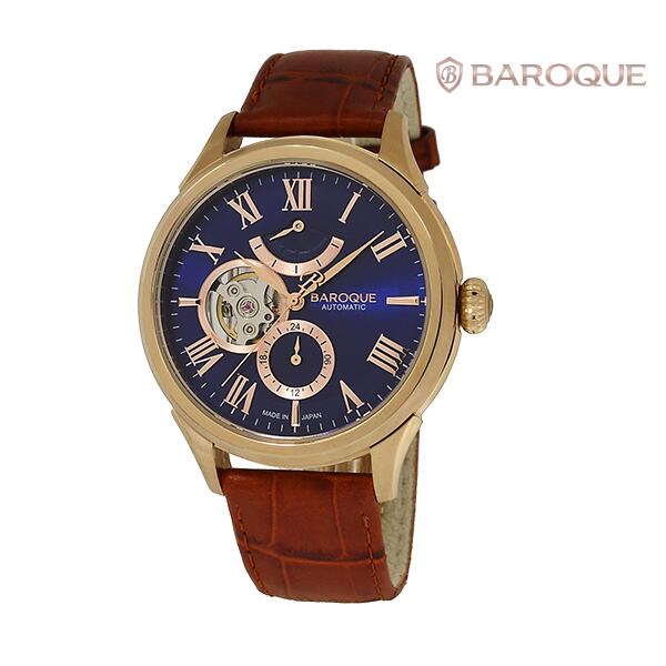 日本購入サイト Baroque バロックarmonia Ba3003rg 03br メカニカル 自動巻き メンズ 腕時計 ウォッチ 時計 ゴールド色 レザーストラップ 国内正規品 メーカー保証付 誕生日プレゼント 男性 ギフト ブランド かっこいい もてる 送料無料 ジュエリー川スミ ファッション