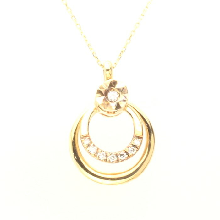 K10YGダイヤプチネックレス イエローゴールド ネックレス ダイヤペンダント 誕生日 記念日 プレゼント ギフト お値打ち お出かけ ジュエリー 川スミ 送料無料 【kawasumi】|ジュエリー川スミ