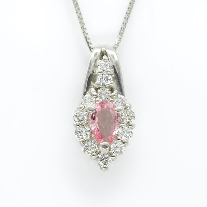 楽天市場】(SS)パパラチアサファイア ペンダント ネックレス プラチナ