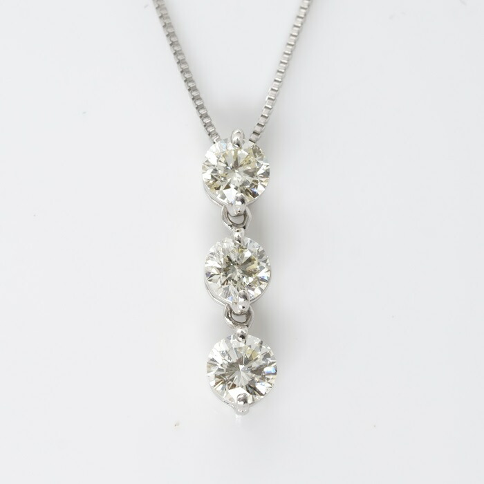 楽天市場】【値下しました。】Pt ダイヤプチネックレス プラチナ900 一