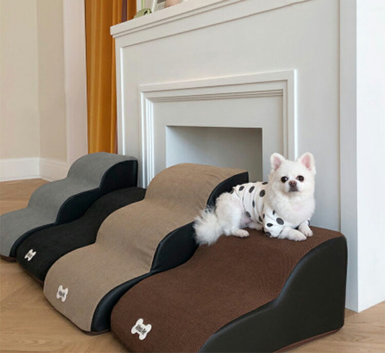 ドッグステップ ドッグスロープ 登り台 愛犬 2段階 ステップ 老犬 犬 室内犬 高齢犬 小型犬 ドッグ 子犬 ペット スロープ 介護