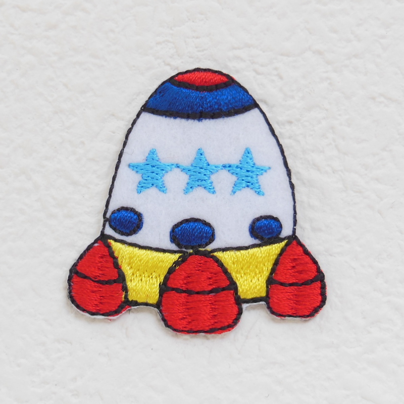 楽天市場 ロケットワッペン アイロンで簡単につきます 男の子 入園 入学 刺繍 オリジナルショップｋｗｗ