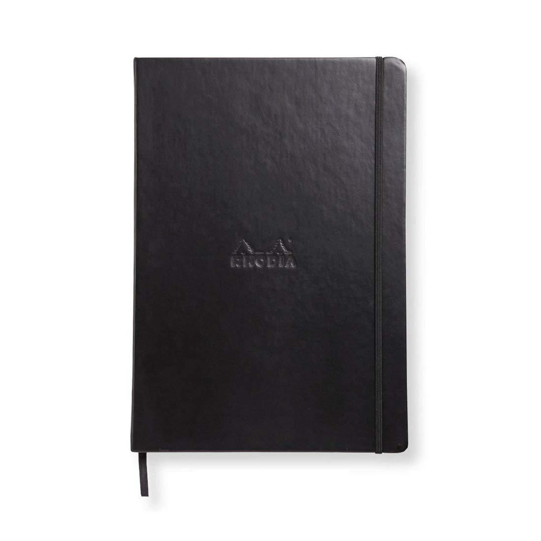 RHODIA(ロディア) ノート ウェブノートブック A4 横罫 192ページ イタリア製合皮ハードカバー アイボリーペーパー 90g/ PEFC認証取得 ブラックWEBNOTEBOOK cf118369