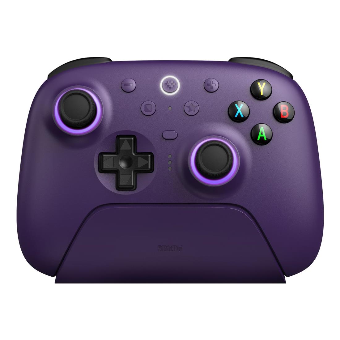 8BitDo Ultimate 2 ワイヤレス コントロー ラー Windows ＆ Android 用、TMR ジョイスティック付きゲーム コントロー ラー、切り替え可能なホール効果/触覚トリガー、RGB ファイヤー リング、8 スピード ワイヤレス テクノロジー (Purple)