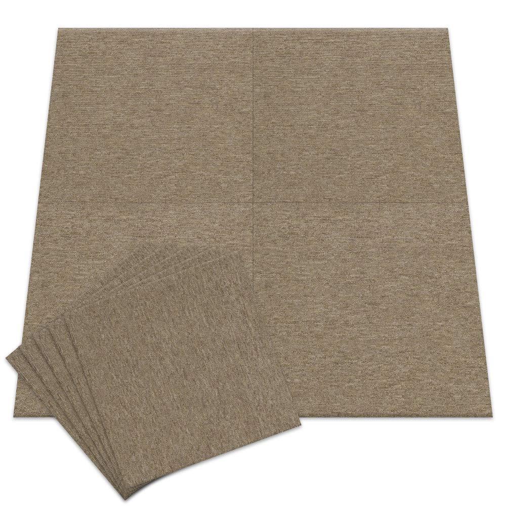 【20個セット】アイリスプラザ タイルカーペット クルミ 50×50 TKP-PP50