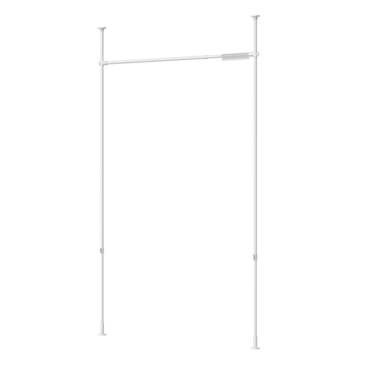HEIAN SHINDO つっぱりカーテン間仕切り マットホワイト カーテンリング付き 耐荷重10kg 取付幅120~180cm 取付高190~300cm TNP-40WH 平安伸銅工業｜川山商店　店