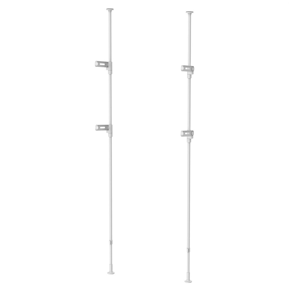 HEIAN SHINDO 室内物干し 竿受け 2段 マットホワイト 取付高さ190~300cm 総耐荷重10kg TMH-82WH 平安伸銅工業