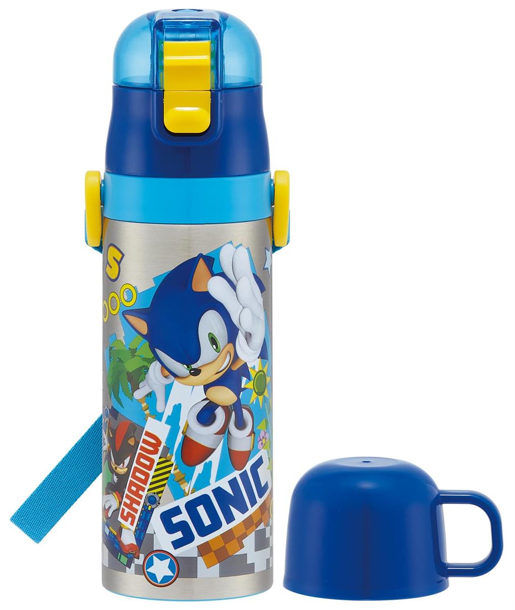 スケーター(Skater) 水筒 子供用 2WAY 直飲み 470ml コップ飲み 430ml ソニック 男の子 ステンレス 保温保冷 軽量 waterbottle スポーツボトル キッズ こども 水瓶 SKDC4-A
