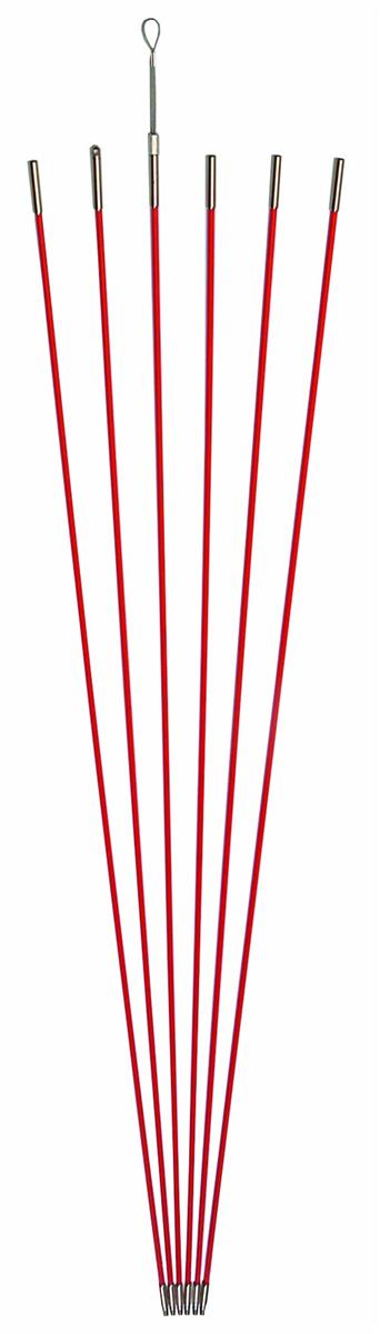 デンサン 合わせ目つり銭はやりっ児Jr. φ5mm× 1.0m オレンジ色 6本 有線テレビ見出し具 JF-5030