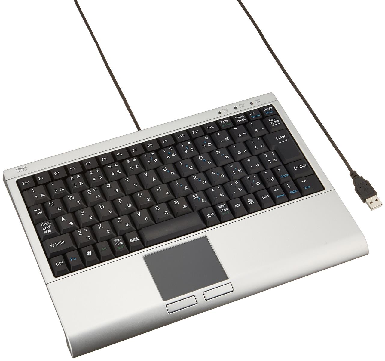 サンワサプライ タッチパッド付鍵盤 SKB-TP01SVN パソコン・周辺機器-マウス・キーボード・入力機器