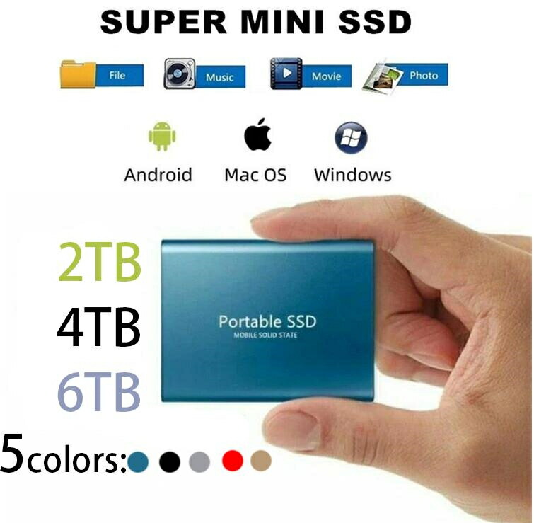 楽天市場】ポータブルSSD 2TB 4TB 6TB 8TB ハードディスク USB3