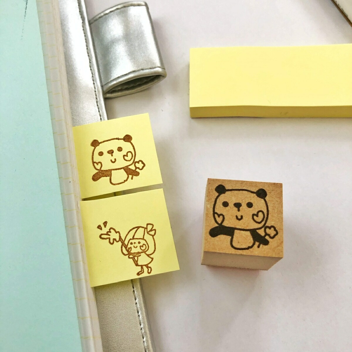 楽天市場 学習 仕事 スタンプ デスクワーク イラスト かわいい デコレーション 手帳 バレットジャーナル はんこ はんこ ゴム印 パンダ 矢印 女の子 メモ ふせん 付箋 かよのこhanko楽天市場店