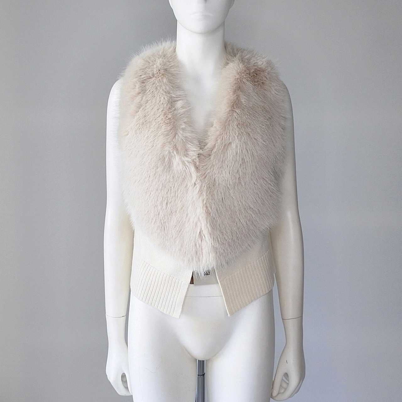 BAM furs ミンク ベスト ジレ グレージュ ファーベスト リアルファー BAM furs ミンク ベスト ジレ グレージュ ファーベスト リアルファー